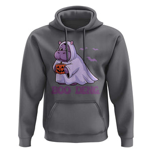 Baby Hippo Moo Deng Hoodie Boo-deng Halloween Cute Pygmy Hippopotamus TS02 Charcoal Print Your Wear