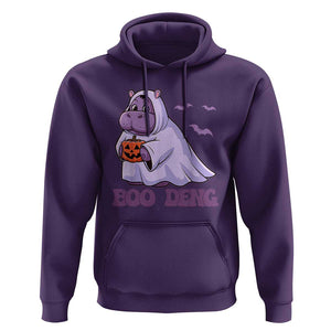 Baby Hippo Moo Deng Hoodie Boo-deng Halloween Cute Pygmy Hippopotamus TS02 Purple Print Your Wear