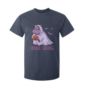 Baby Hippo Moo Deng T Shirt For Kid Boo-deng Halloween Cute Pygmy Hippopotamus TS02 Navy Print Your Wear