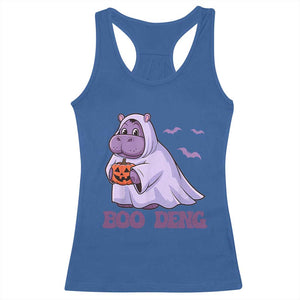 Baby Hippo Moo Deng Racerback Tank Top Boo-deng Halloween Cute Pygmy Hippopotamus TS02 Royal Blue Print Your Wear