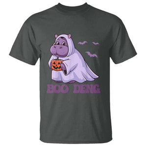Baby Hippo Moo Deng T Shirt Boo-deng Halloween Cute Pygmy Hippopotamus TS02 Dark Heather Print Your Wear