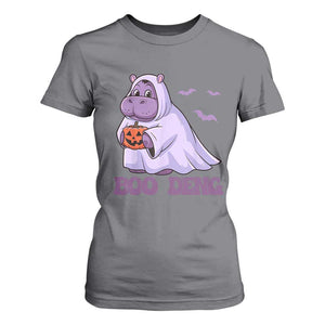 Baby Hippo Moo Deng T Shirt For Women Boo-deng Halloween Cute Pygmy Hippopotamus TS02 Charcoal Print Your Wear
