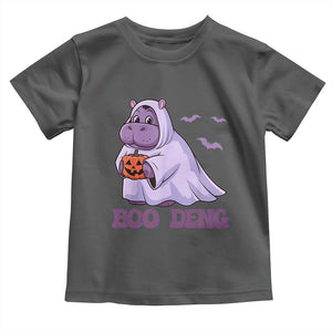 Baby Hippo Moo Deng Toddler T Shirt Boo-deng Halloween Cute Pygmy Hippopotamus TS02 Dark Heather Print Your Wear