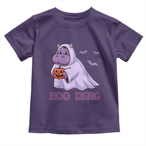 Baby Hippo Moo Deng Toddler T Shirt Boo-deng Halloween Cute Pygmy Hippopotamus TS02 Purple Print Your Wear