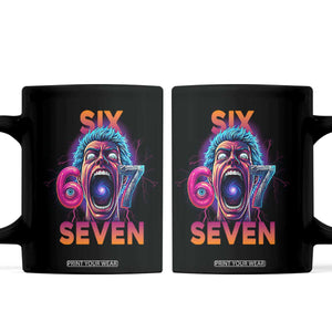 Mason 67 Chaos Edition Coffee Mug Psychedelic Screaming Six Seven Meme TS02 Black Print Your Wear