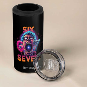 Mason 67 Chaos Edition 4 in 1 Can Cooler Tumbler Psychedelic Screaming Six Seven Meme TS02 Print Your Wear