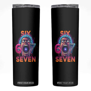 Mason 67 Chaos Edition Skinny Tumbler Psychedelic Screaming Six Seven Meme TS02 Black Print Your Wear
