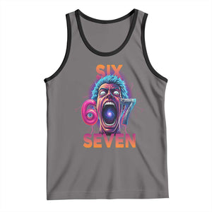 Mason 67 Chaos Edition Tank Top Psychedelic Screaming Six Seven Meme TS02 Deep Heather Black Print Your Wear