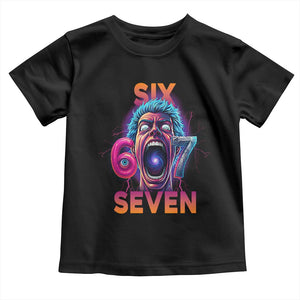 Mason 67 Chaos Edition Toddler T Shirt Psychedelic Screaming Six Seven Meme TS02 Black Print Your Wear