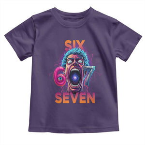 Mason 67 Chaos Edition Toddler T Shirt Psychedelic Screaming Six Seven Meme TS02 Purple Print Your Wear