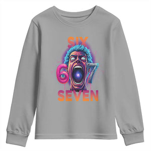 Mason 67 Chaos Edition Youth Sweatshirt Psychedelic Screaming Six Seven Meme TS02 Sport Gray Print Your Wear