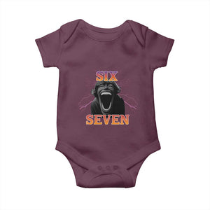 Mason 67 Kid Meme Baby Onesie Devil Edit Viral Six Seven Scream TS02 Maroon Print Your Wear