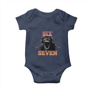 Mason 67 Kid Meme Baby Onesie Devil Edit Viral Six Seven Scream TS02 Navy Print Your Wear