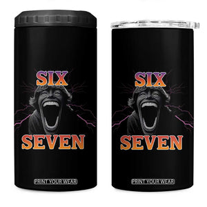 Mason 67 Kid Meme 4 in 1 Can Cooler Tumbler Devil Edit Viral Six Seven Scream TS02 One Size: 16 oz Black Print Your Wear