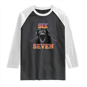 Mason 67 Kid Meme Raglan Shirt Devil Edit Viral Six Seven Scream TS02 Black White Print Your Wear
