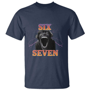 Mason 67 Kid Meme T Shirt Devil Edit Viral Six Seven Scream TS02 Navy Print Your Wear