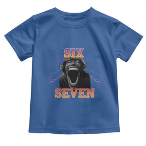 Mason 67 Kid Meme Toddler T Shirt Devil Edit Viral Six Seven Scream TS02 Royal Blue Print Your Wear