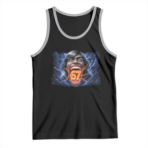 Screaming Mason 67 Kid Meme Tank Top Six Seven Viral Devil Transformation Horror Edit TS02 Black Athletic Heather Print Your Wear