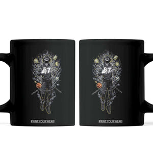 Mason 67 Energy Overload Coffee Mug Six Seven Meme Lightning Horror Devil Edit TS02 Black Print Your Wear