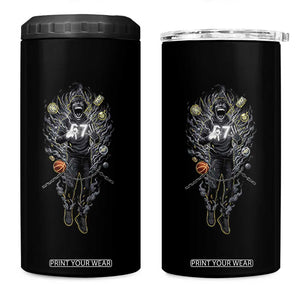 Mason 67 Energy Overload 4 in 1 Can Cooler Tumbler Six Seven Meme Lightning Horror Devil Edit TS02 One Size: 16 oz Black Print Your Wear
