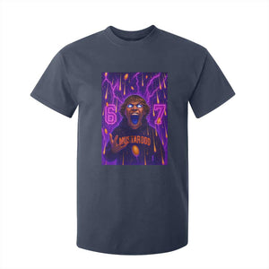 Mason 67 Meme Graphic T Shirt For Kid Glowing Eyes Devil Edit 6 7 Viral Six Seven Scream TS02 Navy Print Your Wear