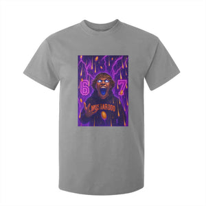 Mason 67 Meme Graphic T Shirt For Kid Glowing Eyes Devil Edit 6 7 Viral Six Seven Scream TS02 Sport Gray Print Your Wear