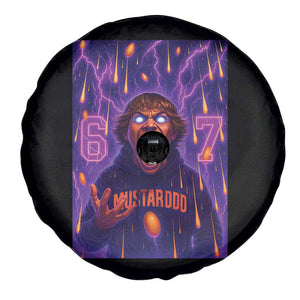 Mason 67 Meme Graphic Spare Tire Cover Glowing Eyes Devil Edit 6 7 Viral Six Seven Scream TS02 Print Your Wear