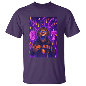 Mason 67 Meme Graphic T Shirt Glowing Eyes Devil Edit 6 7 Viral Six Seven Scream TS02 Purple Print Your Wear