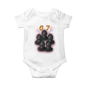 Mason 6 7 Meme Graphic Baby Onesie Six Seven 67 Meme Horror Edit Bootleg TS02 White Print Your Wear