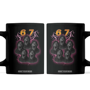 Mason 6 7 Meme Graphic Coffee Mug Six Seven 67 Meme Horror Edit Bootleg TS02 Black Print Your Wear
