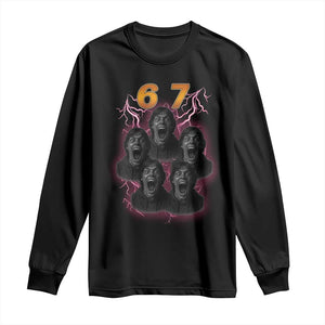 Mason 6 7 Meme Graphic Long Sleeve Shirt Six Seven 67 Meme Horror Edit Bootleg TS02 Black Print Your Wear