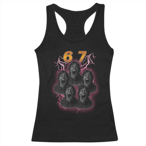 Mason 6 7 Meme Graphic Racerback Tank Top Six Seven 67 Meme Horror Edit Bootleg TS02 Black Print Your Wear