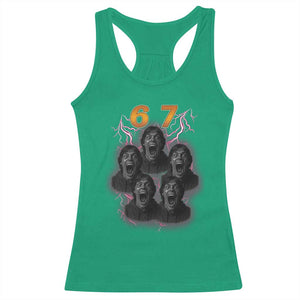 Mason 6 7 Meme Graphic Racerback Tank Top Six Seven 67 Meme Horror Edit Bootleg TS02 Irish Green Print Your Wear