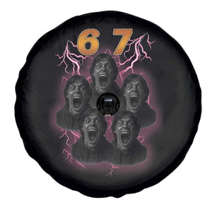 Mason 6 7 Meme Graphic Spare Tire Cover Six Seven 67 Meme Horror Edit Bootleg TS02 Print Your Wear
