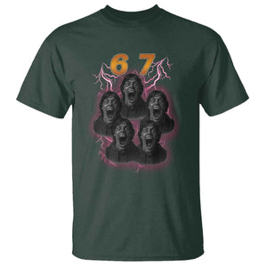 Mason 6 7 Meme Graphic T Shirt Six Seven 67 Meme Horror Edit Bootleg TS02 Dark Forest Green Print Your Wear