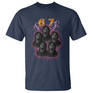 Mason 6 7 Meme Graphic T Shirt Six Seven 67 Meme Horror Edit Bootleg TS02 Navy Print Your Wear