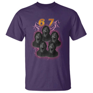 Mason 6 7 Meme Graphic T Shirt Six Seven 67 Meme Horror Edit Bootleg TS02 Purple Print Your Wear