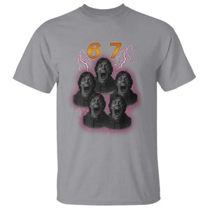 Mason 6 7 Meme Graphic T Shirt Six Seven 67 Meme Horror Edit Bootleg TS02 Sport Gray Print Your Wear