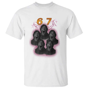 Mason 6 7 Meme Graphic T Shirt Six Seven 67 Meme Horror Edit Bootleg TS02 White Print Your Wear