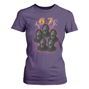 Mason 6 7 Meme Graphic T Shirt For Women Six Seven 67 Meme Horror Edit Bootleg TS02 Purple Print Your Wear