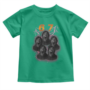 Mason 6 7 Meme Graphic Toddler T Shirt Six Seven 67 Meme Horror Edit Bootleg TS02 Irish Green Print Your Wear