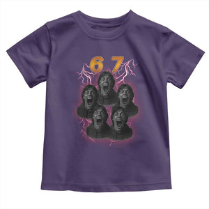 Mason 6 7 Meme Graphic Toddler T Shirt Six Seven 67 Meme Horror Edit Bootleg TS02 Purple Print Your Wear