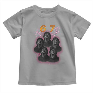 Mason 6 7 Meme Graphic Toddler T Shirt Six Seven 67 Meme Horror Edit Bootleg TS02 Sport Gray Print Your Wear