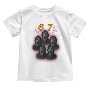 Mason 6 7 Meme Graphic Toddler T Shirt Six Seven 67 Meme Horror Edit Bootleg TS02 White Print Your Wear