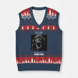 SCP 67 Mason The 6 7 Kid Meme V-Neck Knit Sweater Vest Six Seven Boy Horror Edit TS02 Navy Red Print Your Wear