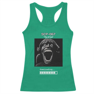 SCP 67 Mason The 6 7 Kid Meme Racerback Tank Top Six Seven Boy Horror Edit TS02 Irish Green Print Your Wear