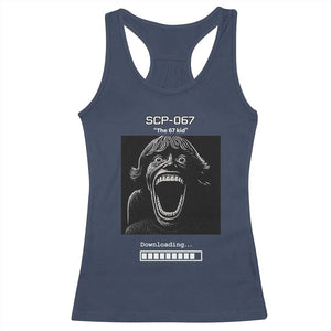SCP 67 Mason The 6 7 Kid Meme Racerback Tank Top Six Seven Boy Horror Edit TS02 Navy Print Your Wear