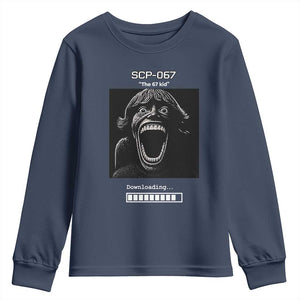 SCP 67 Mason The 6 7 Kid Meme Youth Sweatshirt Six Seven Boy Horror Edit TS02 Navy Print Your Wear