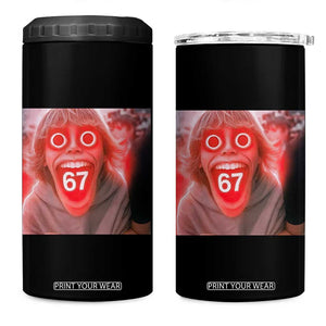67 Mason Kid Glitchcore Graphic 4 in 1 Can Cooler Tumbler Screaming Boy Six Seven Viral Meme Devil Edit TS02 One Size: 16 oz Black Print Your Wear