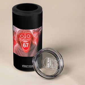 67 Mason Kid Glitchcore Graphic 4 in 1 Can Cooler Tumbler Screaming Boy Six Seven Viral Meme Devil Edit TS02 Print Your Wear